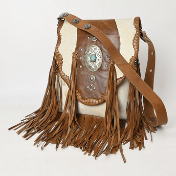 American Darling Large Crossbody Hair On Genuine Leather Western Women Bag Handbag Purse|